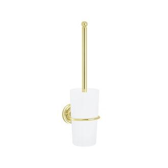 Smedbo V2334 16 3/4 in. Wall Mounted Toilet Brush and Holder in Polished Brass from the Villa Collection
